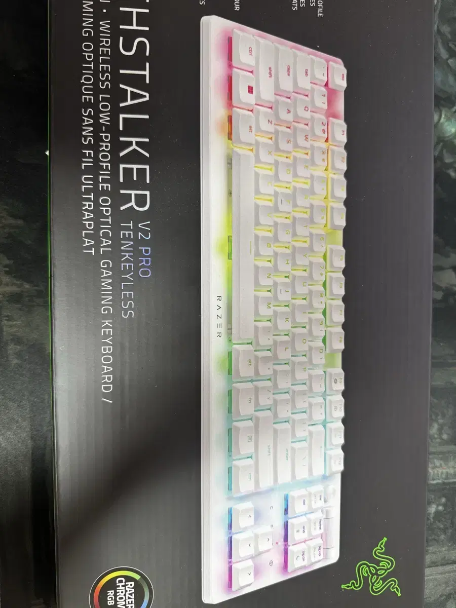 레이저 데스스토커 v2 pro tkl white